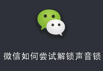 微信尝试解锁声音锁怎么弄