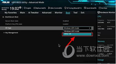 Windows  UEFI  mode更改为Other  OS