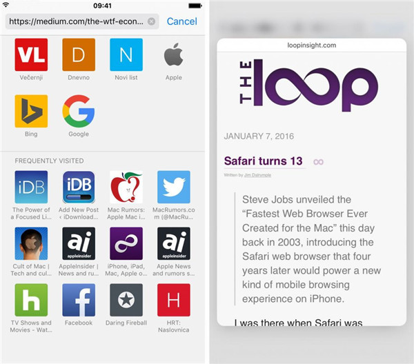 在 Safari  中借助 3D  Touch  完成 8 项快捷操作