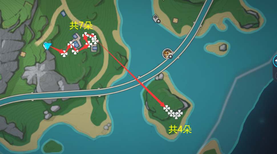 原神虹彩蔷薇在哪刷 原神虹彩蔷薇采集路线图大全