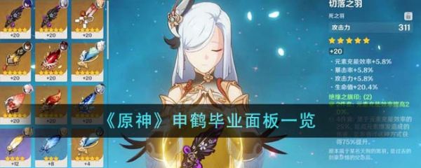 原神申鹤毕业面板怎么样 原神申鹤毕业面板一览