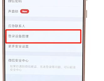 在微信里查看登录设备管理的操作过程