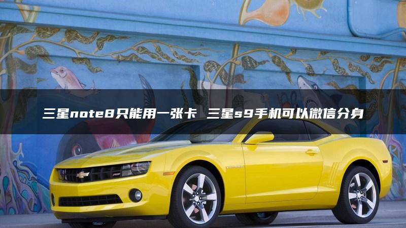 三星note8只能用一张卡 三星s9手机可以微信分身吗