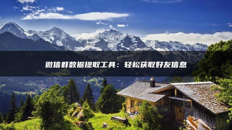 微信群数据提取工具：轻松获取好友信息