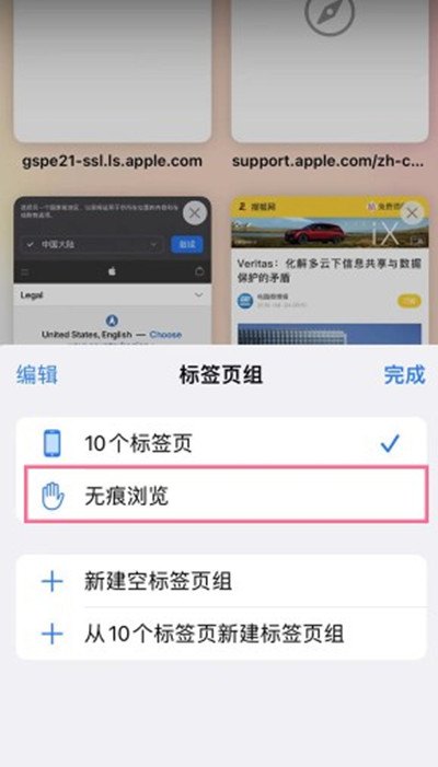 ios15系统自带浏览器怎么开启无痕浏览？ios15系统自带浏览器开启无痕浏览模式方法截图
