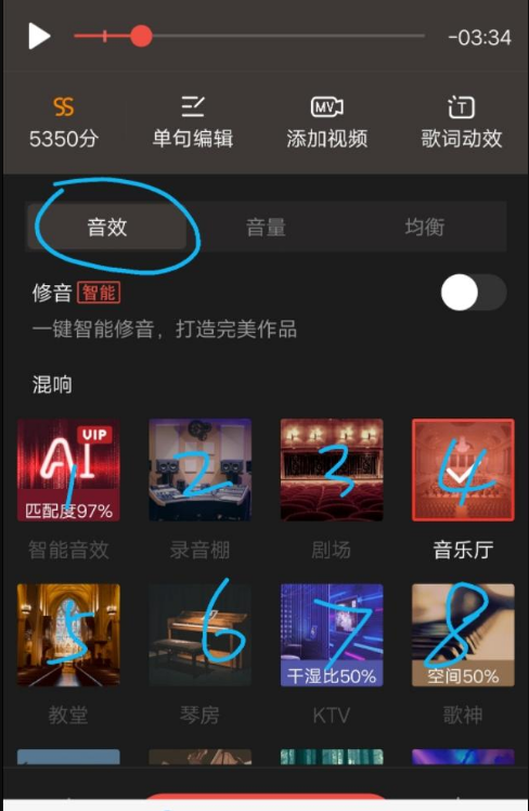 全民k歌唱歌怎么调音 具体操作方法介绍