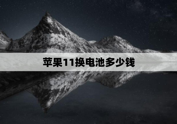 苹果11换电池多少钱