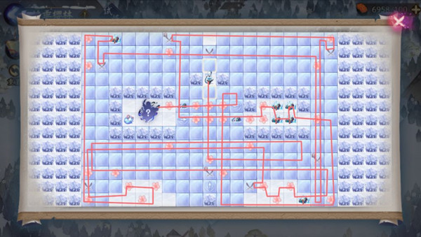 阴阳师枝垂樱林攻略：雪落樱祭枝垂樱林25步通关路线图