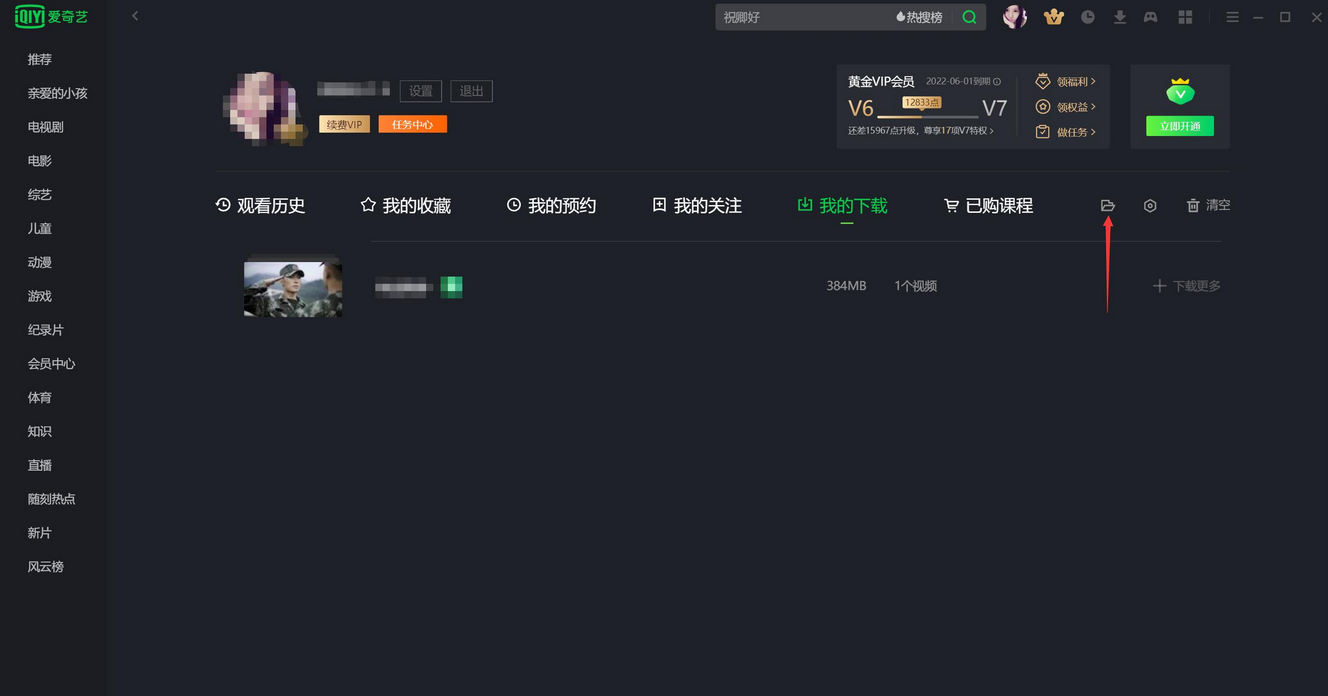 《爱奇艺》下载到U盘的操作方法