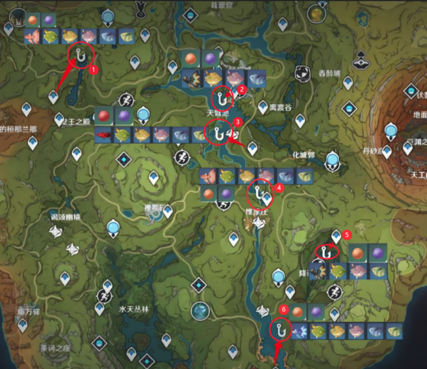 《原神》钓鱼点位置7