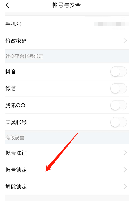 今日头条如何开启账号锁定4