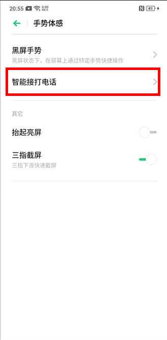 OPPO  Ace2来电翻转静音的设置方法截图