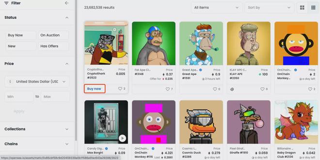 Opensea  hidden里面的如何交易（opensea新手交易操作步骤）