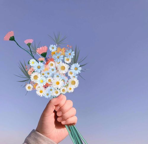 美图秀秀中P图手握花束操作教程截图