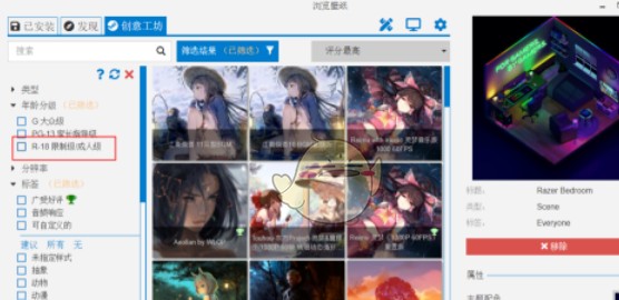 wallpaperengine大人模式如何开启( wallpaper  engine大人选项设置开启教程)