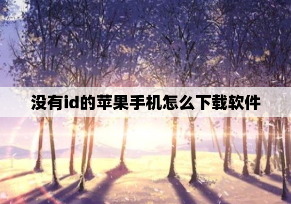 没有id的苹果手机怎么下载软件