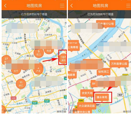 在好屋里通过地图找房的详细操作截图