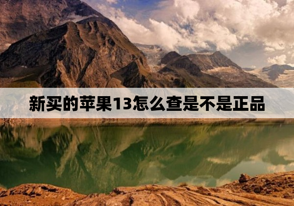 新买的苹果13怎么查是不是正品