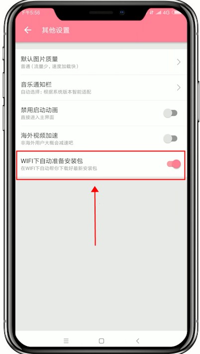 在哔哩哔哩中关掉WiFi自动下载安装包的方法截图