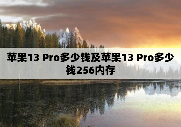 苹果13 Pro多少钱及苹果13 Pro多少钱256内存