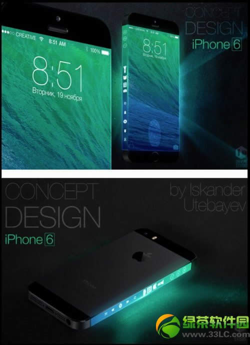 无边框iphone6概念机 侧面按键也变触摸2