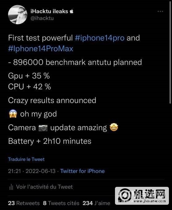 iPhone 14 Pro/Max性能跑分曝光-性能提升多少？