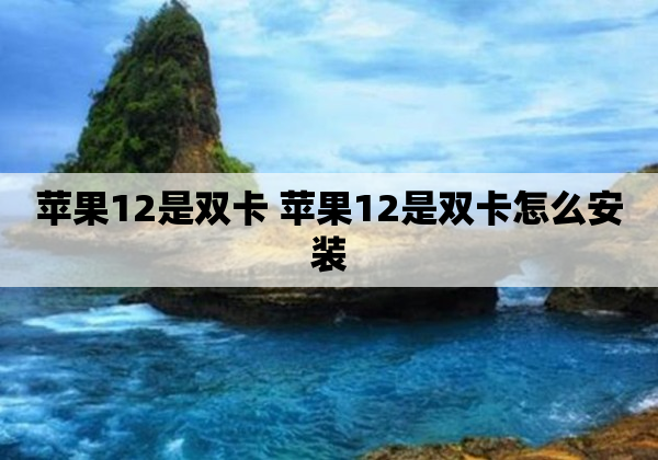 苹果12是双卡 苹果12是双卡怎么安装