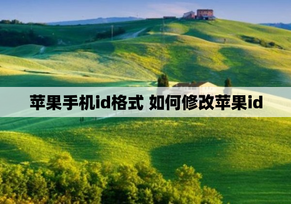 苹果手机id格式 如何修改苹果id