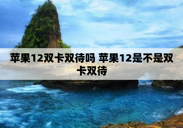 苹果12双卡双待吗 苹果12是不是双卡双待
