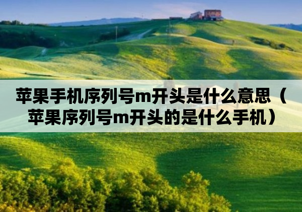 苹果手机序列号m开头是什么意思（苹果序列号m开头的是什么手机）
