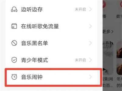 网易云音乐怎么打开闹钟