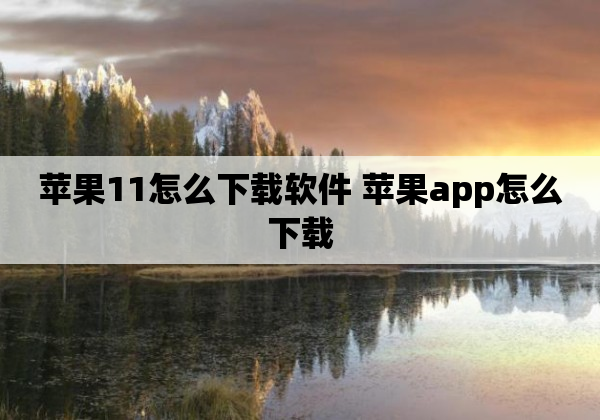 苹果11怎么下载软件 苹果app怎么下载