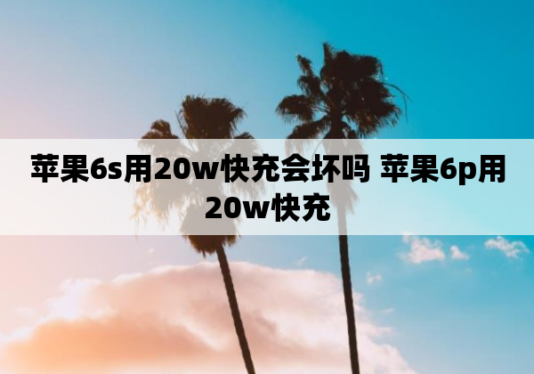 苹果6s用20w快充会坏吗 苹果6p用20w快充