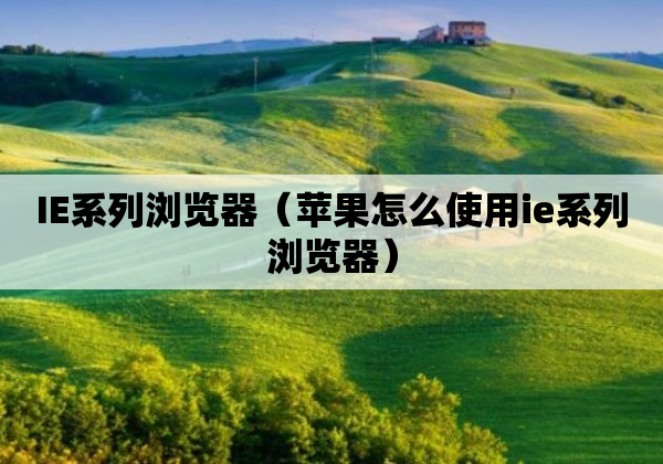 IE系列浏览器（苹果怎么使用ie系列浏览器）