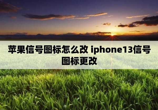 苹果信号图标怎么改 iphone13信号图标更改