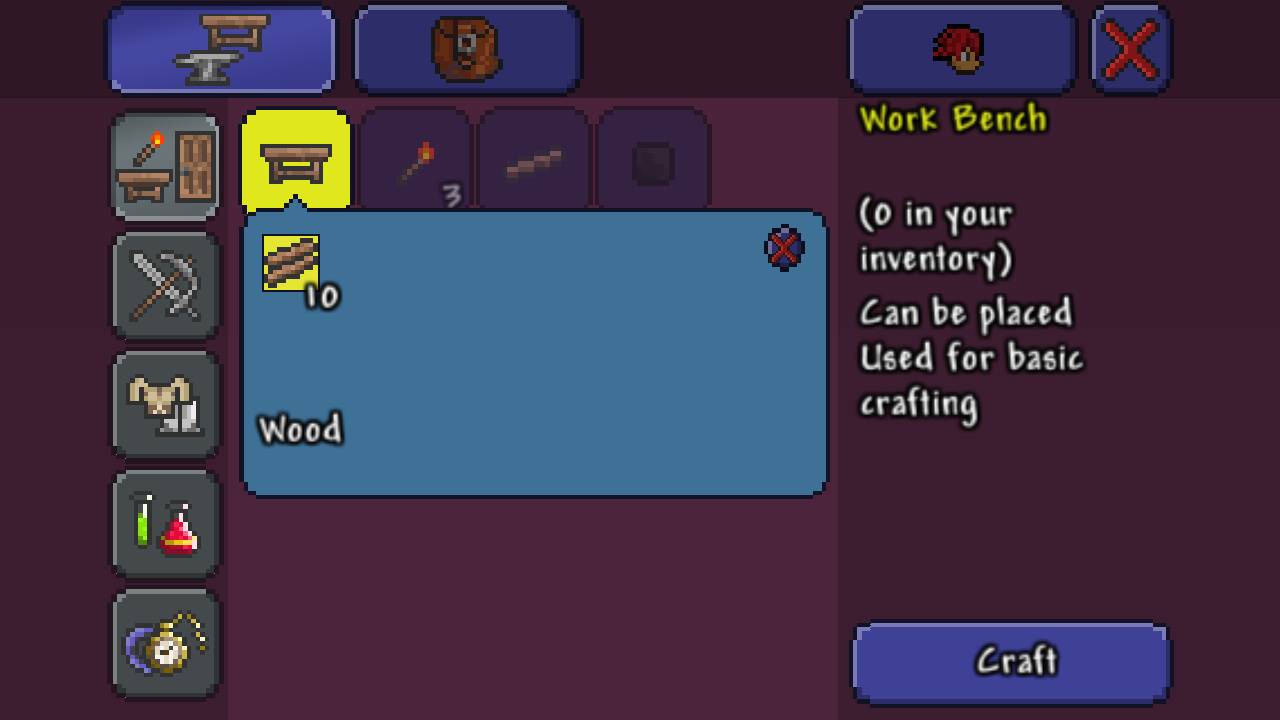 泰拉瑞亚工作台怎么使用 放置工作台方法介绍