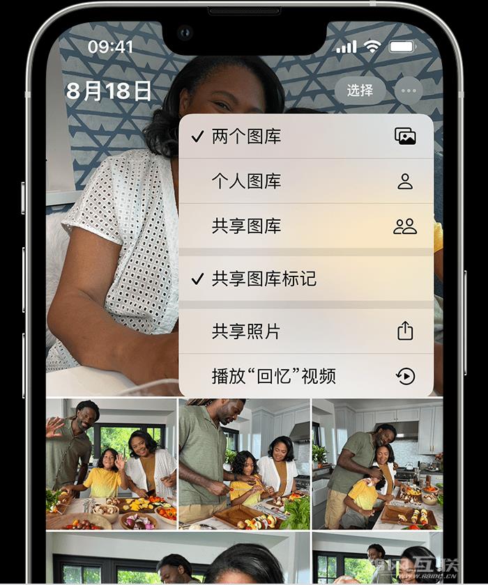 如何在 iPhone  上通过共享图库分享照片？