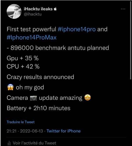 iPhone14Pro/Max测试分数是多少