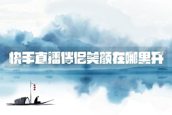 快手直播伴侣美颜在哪里开