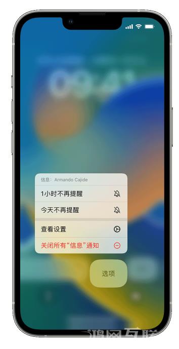 iPhone  14 如何在锁定屏幕上使用通知？