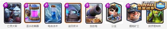 《皇室战争》天梯经典卡组小闪矿工公主流介绍