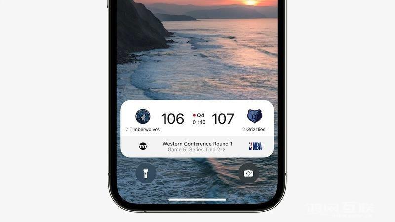 iOS 16 锁屏界面支持 NBA、MLB 和英超联赛实时比分显示