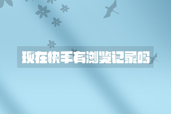 现在快手有浏览记录吗