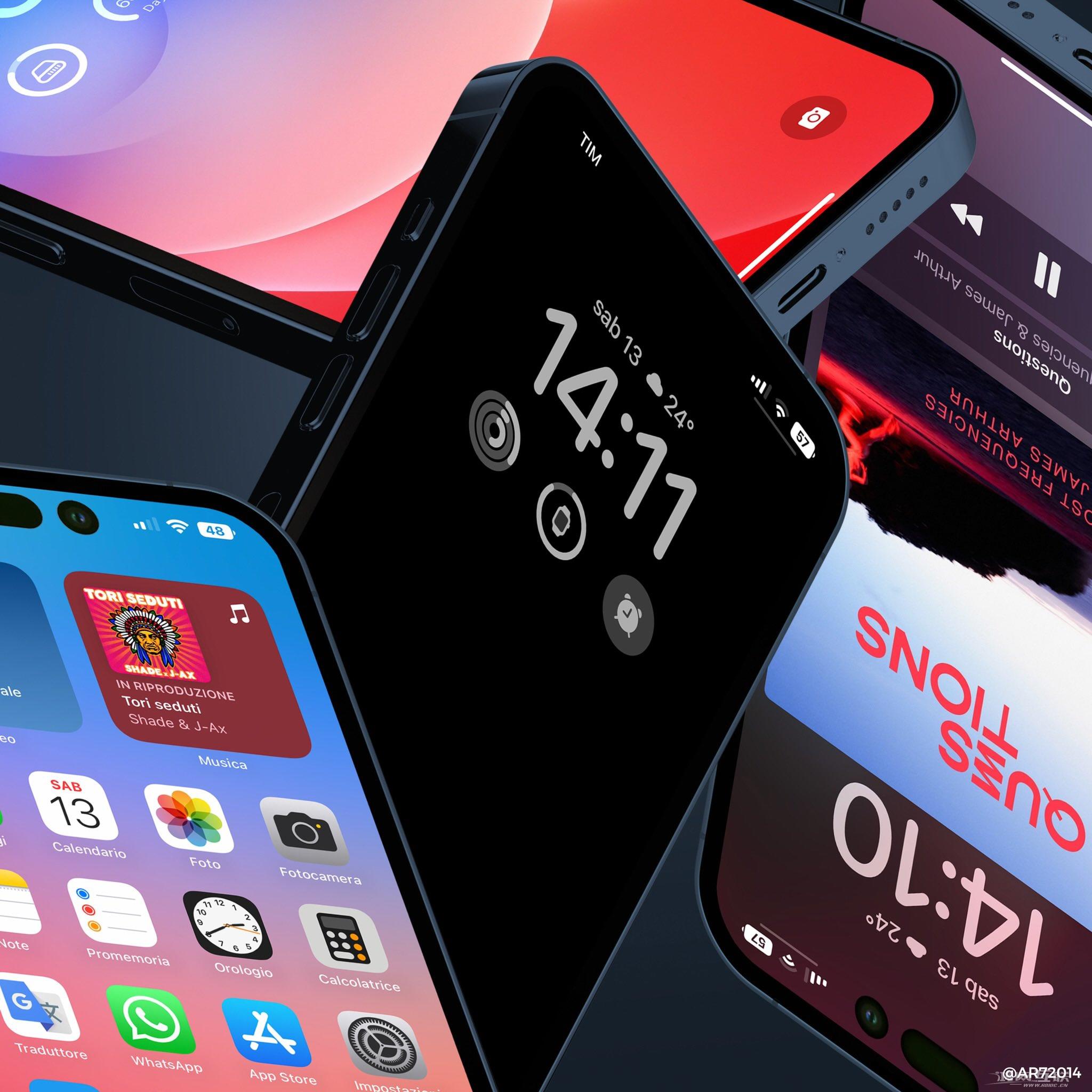 设计师出示最新iPhone  14 Pro  与 iOS  16 概念渲染图插图3