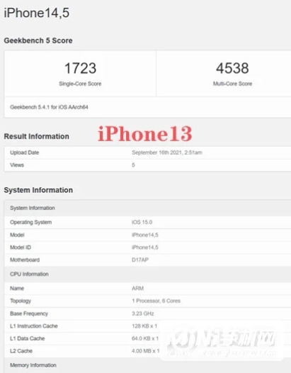 iPhone 13跑分多少？-跑分详情