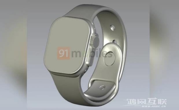 苹果 Apple Watch Pro CAD 渲染图为49mm 尺寸以上