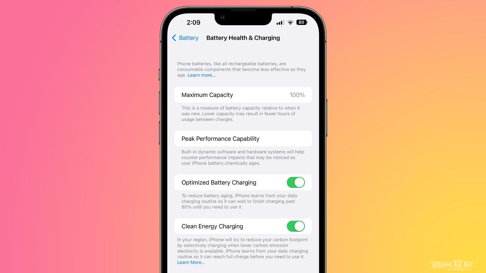 iOS16.1测试版引入了新的清洁能源充电功能