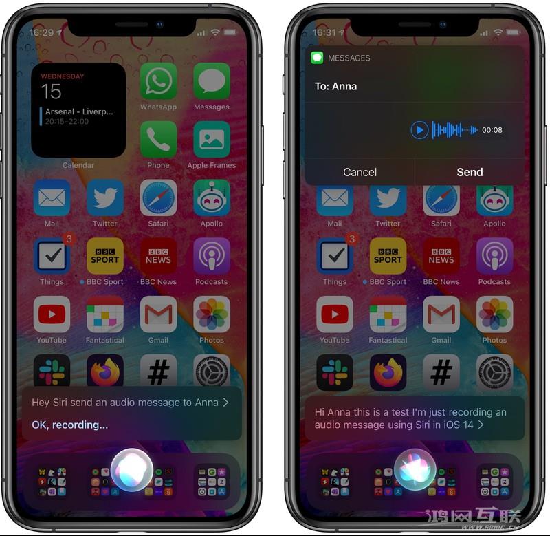 如何在 iPhone 上让 Siri 帮忙发送音频消息？