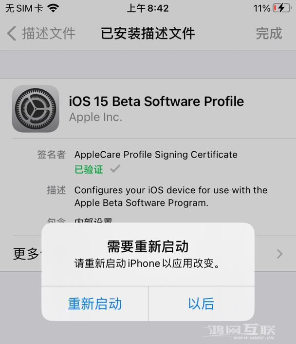 如何使用描述文件升级iOS  15？描述文件升级iOS  15方法教程插图7