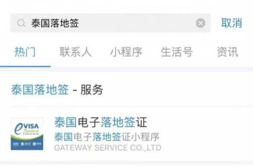 支付宝泰国落地签怎么办理 电子签证办理流程